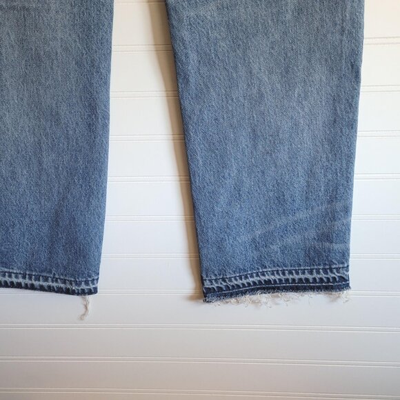 Madewell Jeans Womens Size 27 Classic Straight High Rise Crop Distressed - Picture 10 of 12